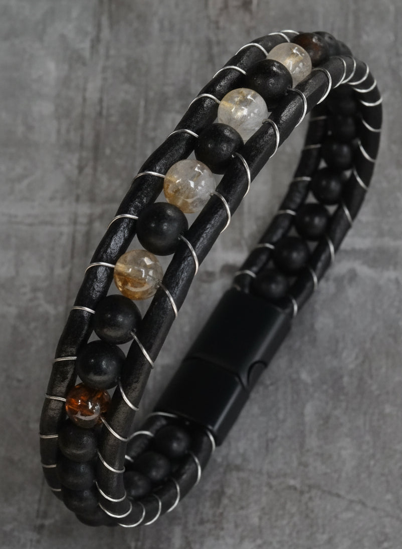 Fitted Gemstone Magnetic Clip Bracelet