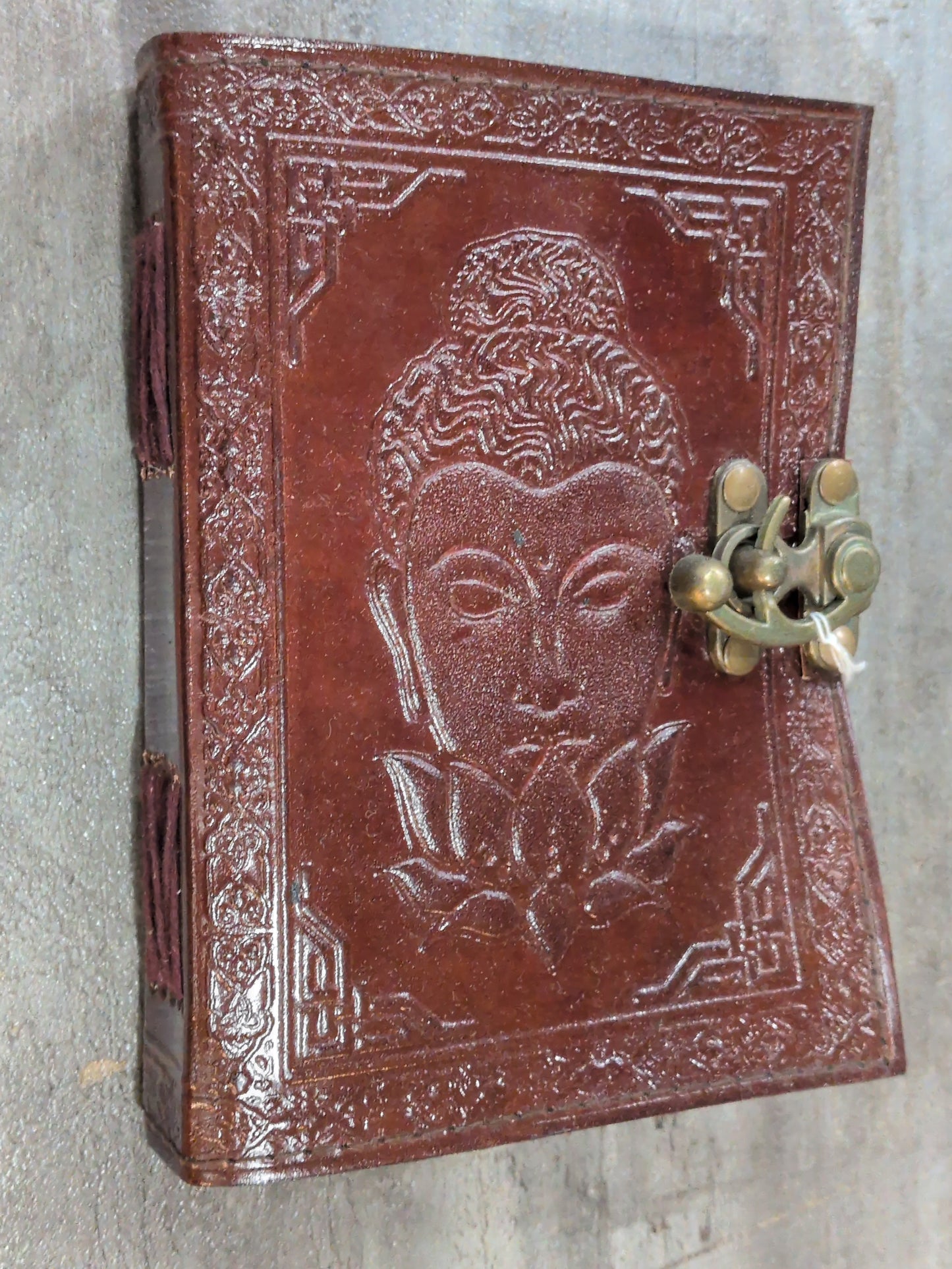 Buddha with Lotus Leather Journal 5x7