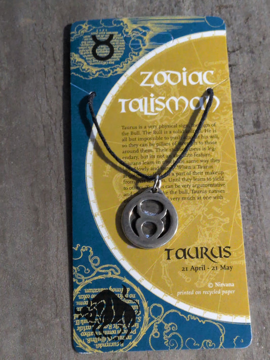 Zodiac Talisman Taurus Pewter Amulet