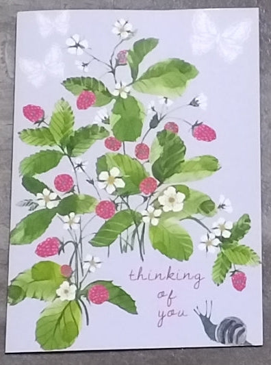 Strawberries & Butterflies Thinking of You Gift Card