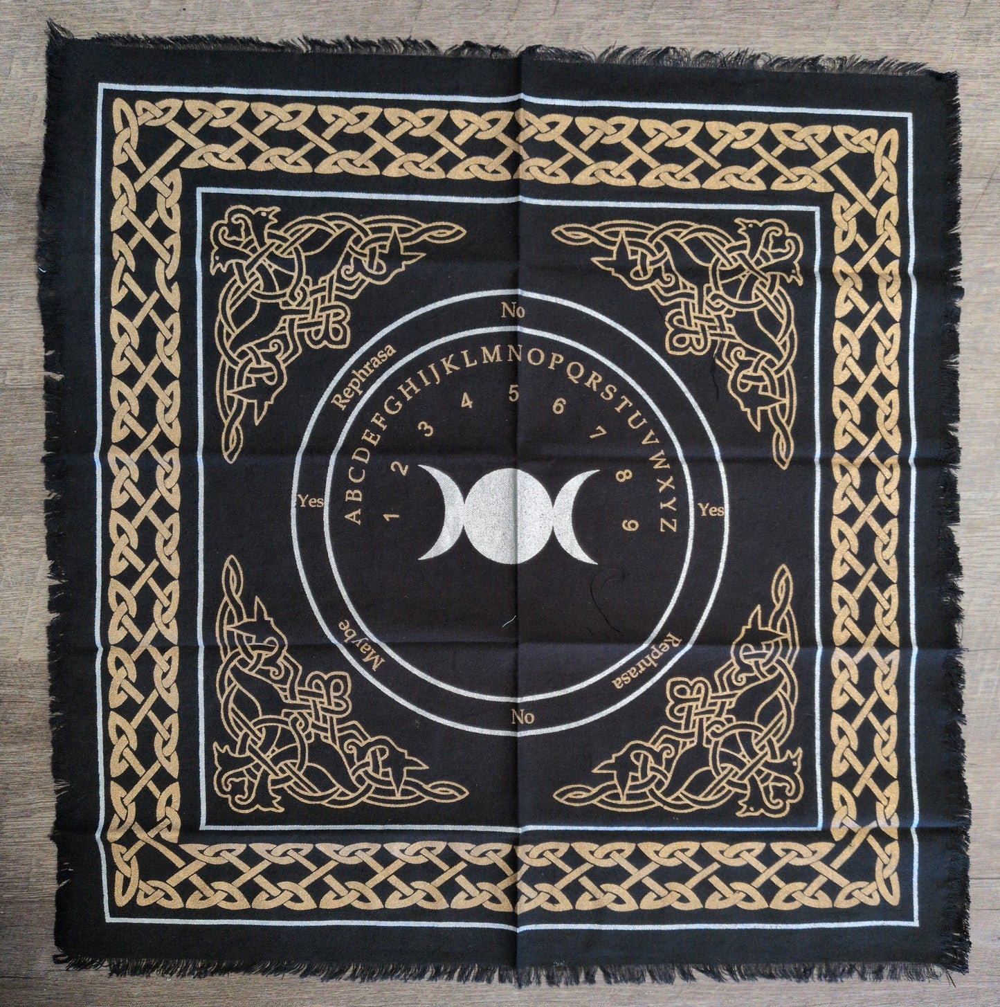 18"x18" Triple Moon Pendulum Ouija Altar Cloth
