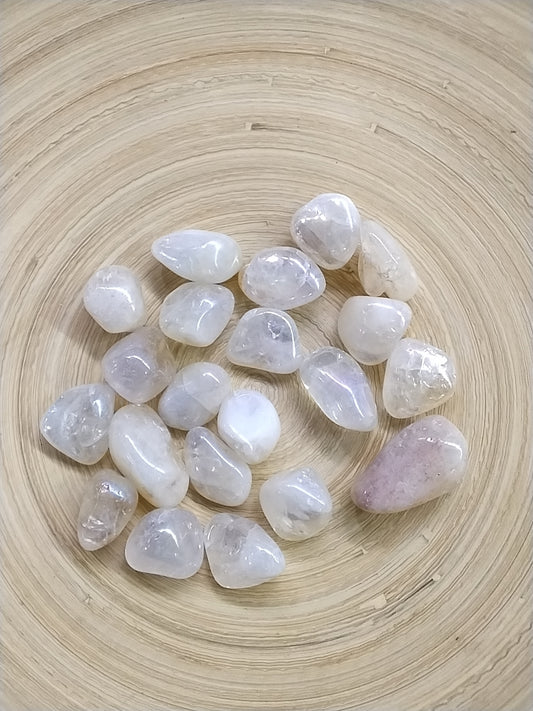 Pearl Aura Citrine Tumbled stone
