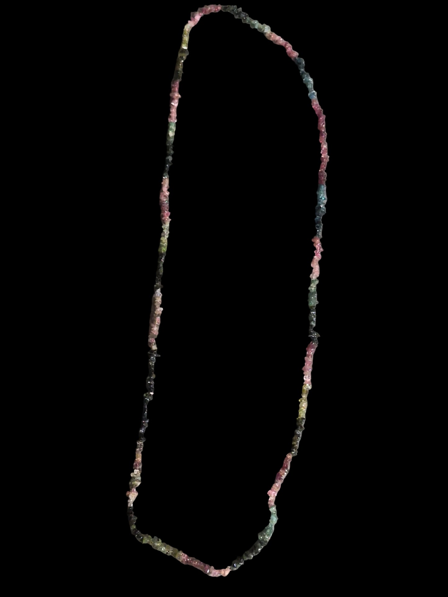 Multi color Tourmaline Chips Necklace- (Premium)