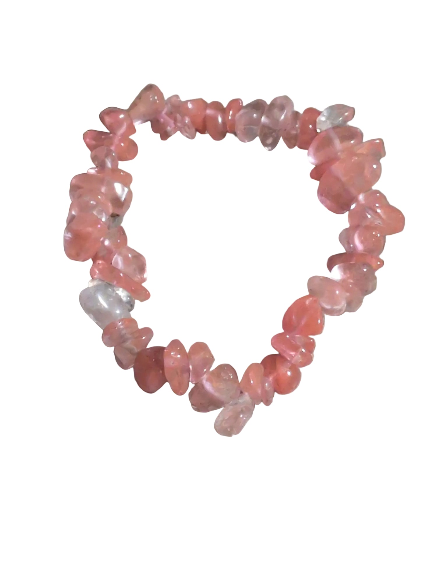 Elastic Chips Bracelet - Cherry Quartz