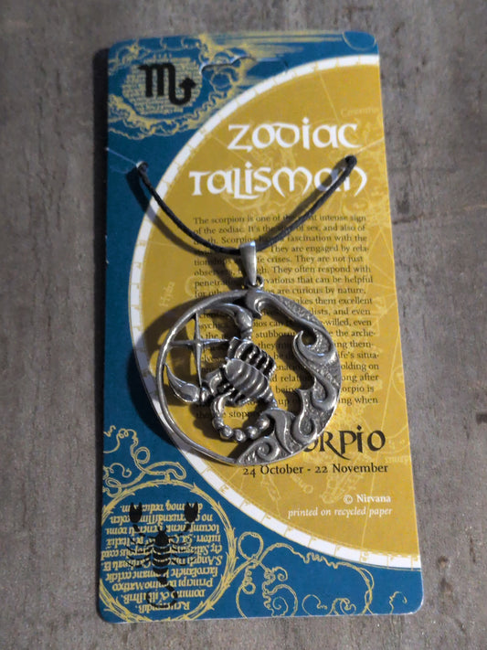 Zodiac Talisman Large Scorpio Pewter Pendant