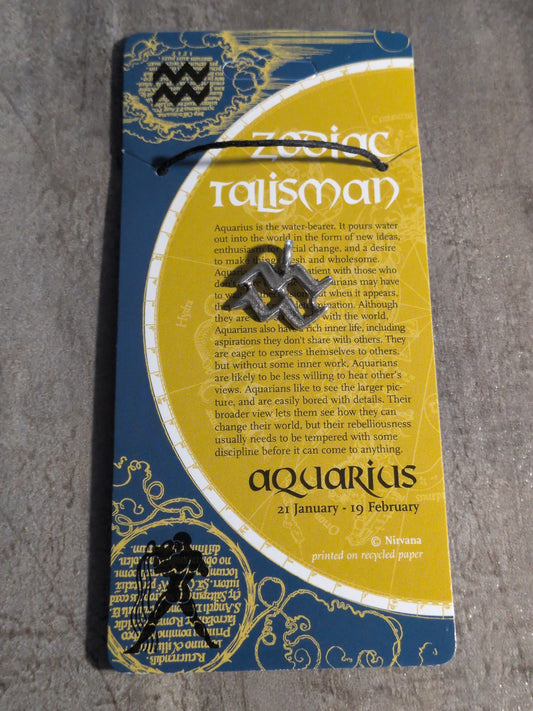 Zodiac Talisman Aquarius Pewter Pendant