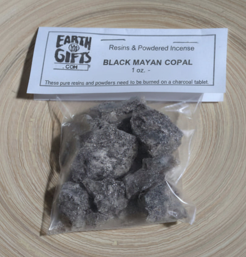 Earth Gifts Resins & Powdered Incense Black Mayan Copal Resin