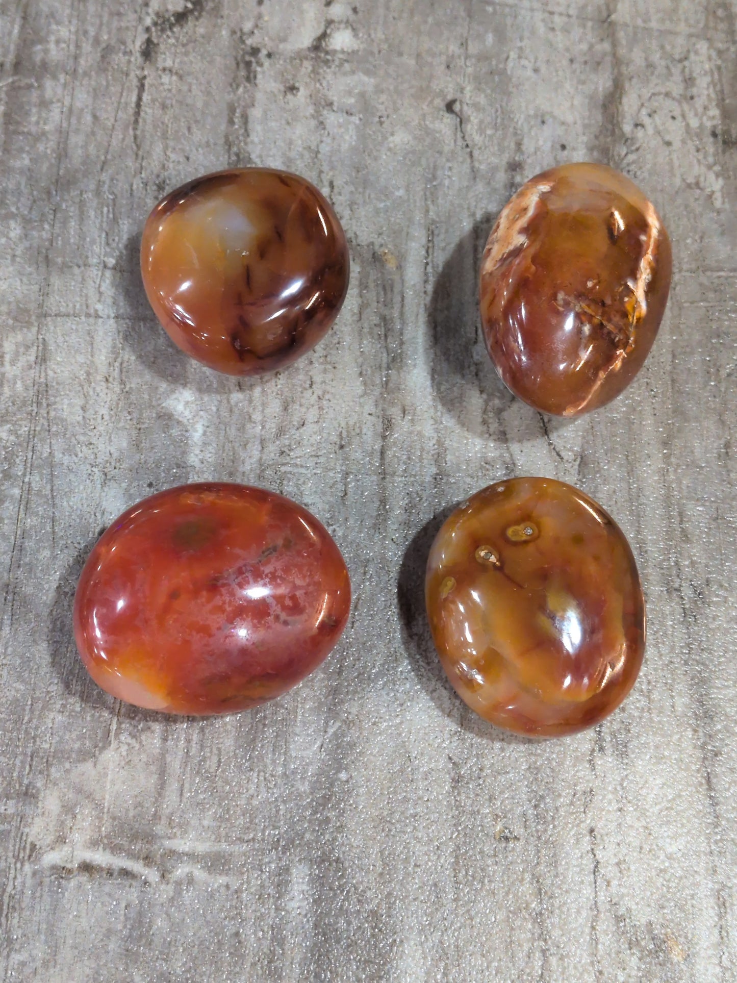 Carnelian palm stone Priced Each
