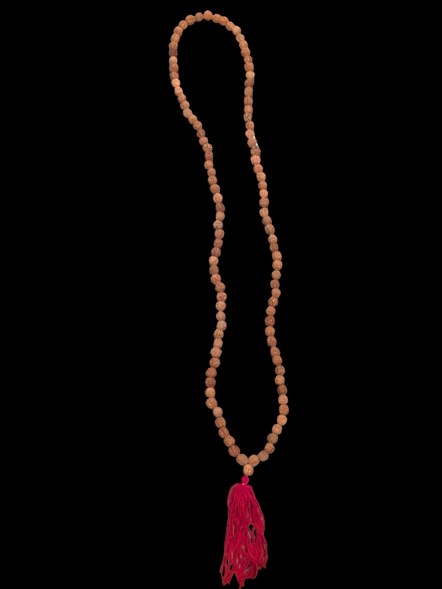 XL Red Tassel Rudrasksha Seed Mala