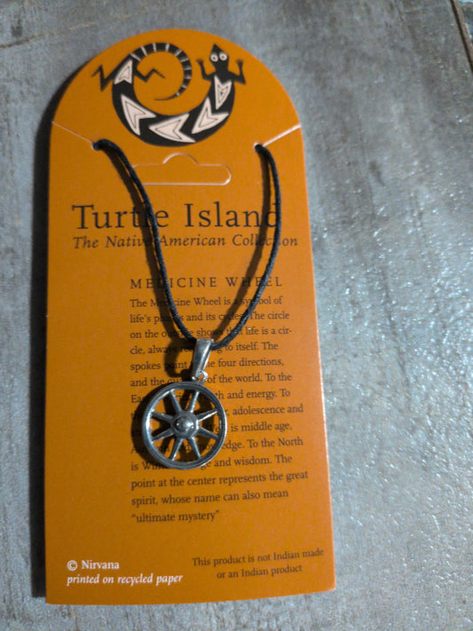 Turtle Island (Native American Collection) The Medicine Wheel Pewter Pendant