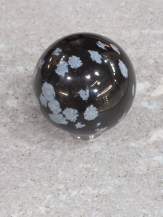 Snowflake Obsidian 40mm sphere