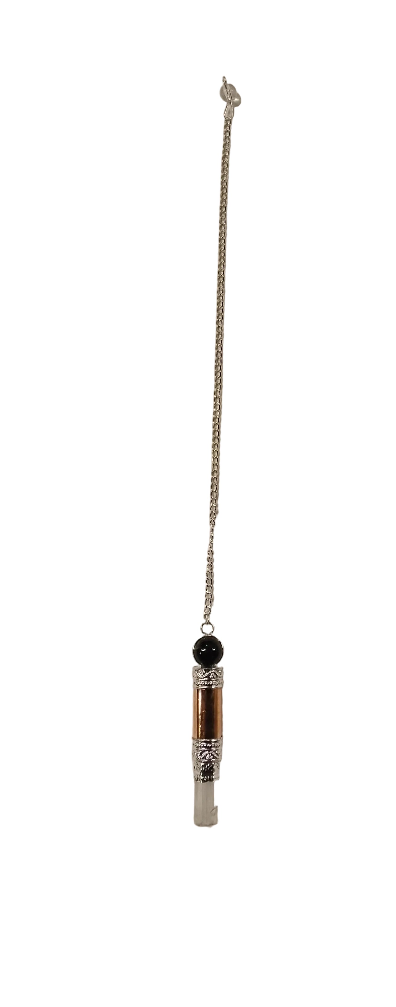 Copper With Clear Quartz, And Amethyst Pendulum