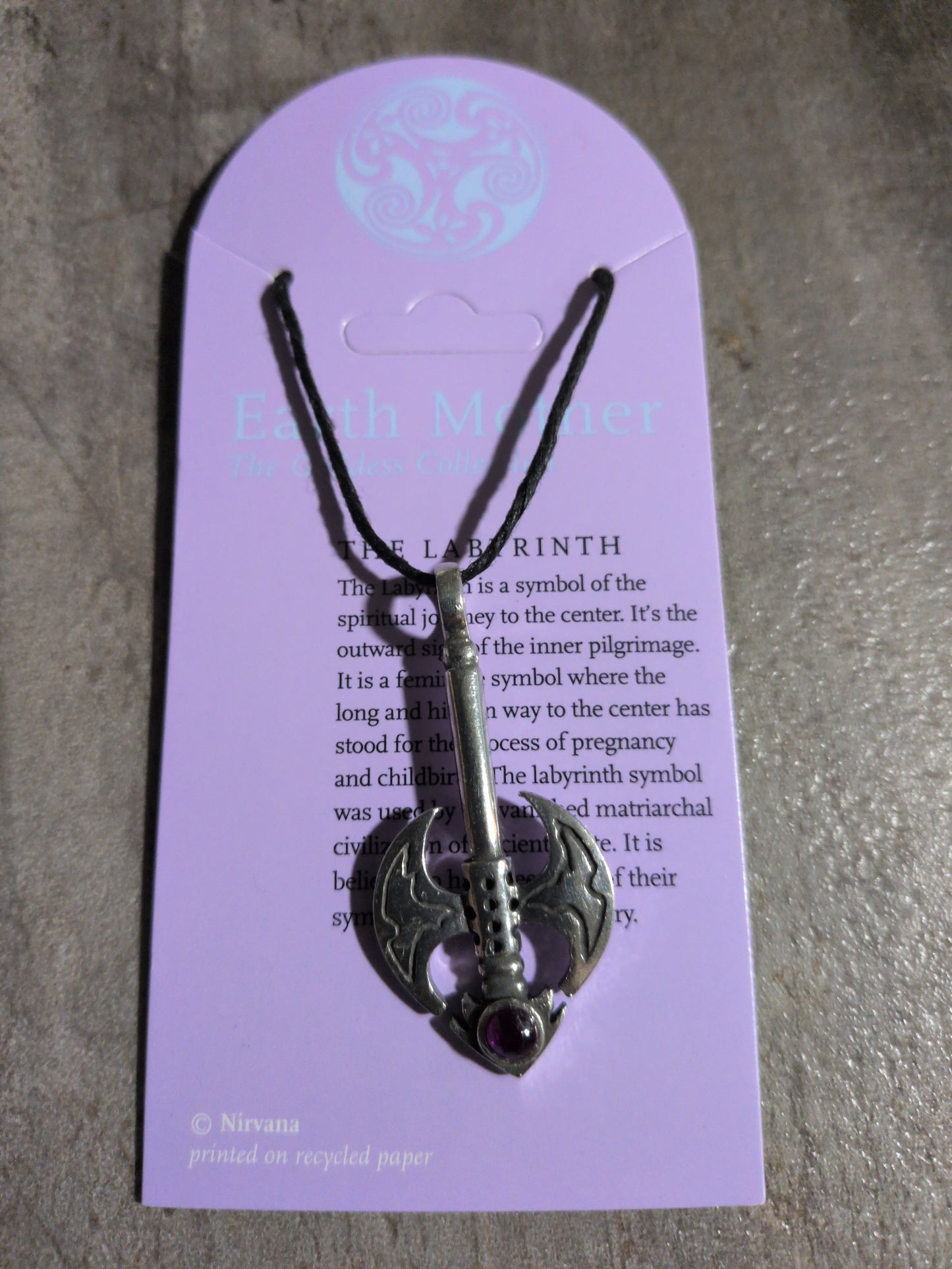 Earth Mother (Goddess Collection) The Labyrinth Pewter Pendant