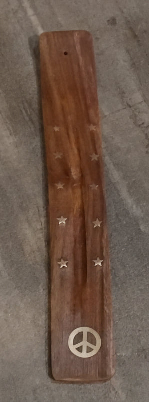 Brass Inlay Incense burner- Peace