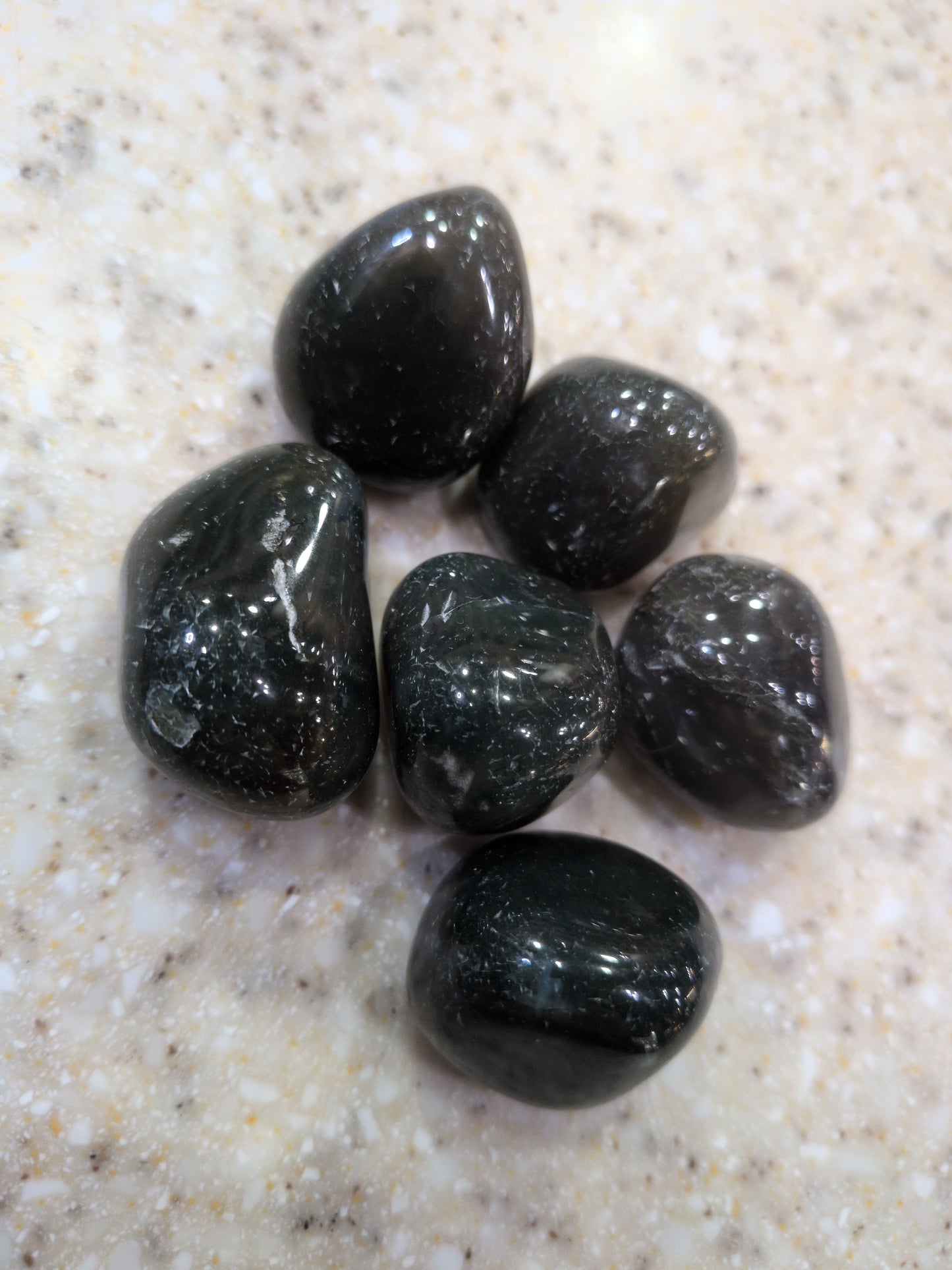 Green Moss Agate Tumbled Stone