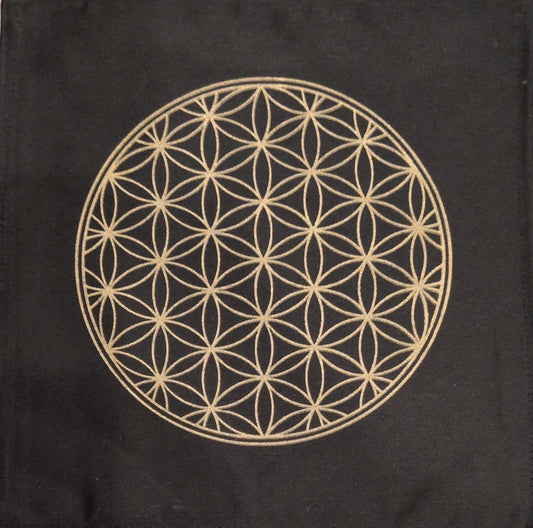 12"x12"  Flower of Life Fabric Crystal Grid