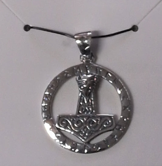 Thor's Hammer Sterling Silver Pendant