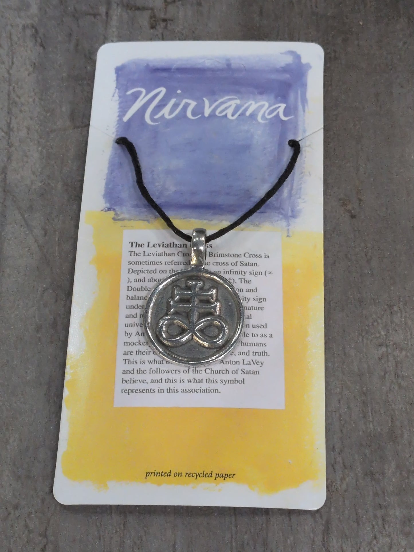 Nirvana The Leviathan Cross Pewter Amulet