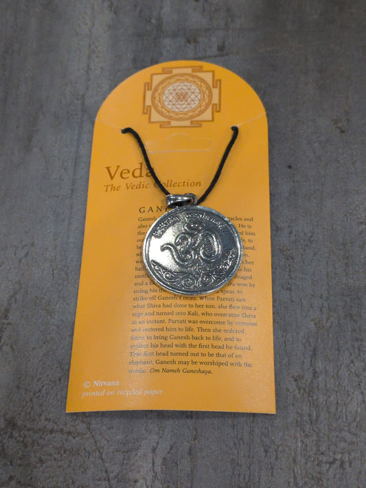 Veda / Vedic Collection Ganesh Pewter Pendant