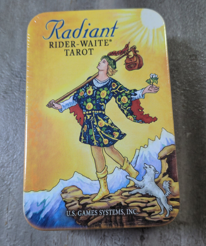 Radiant Rider-Waite Tarot Deck w/ tin storage case