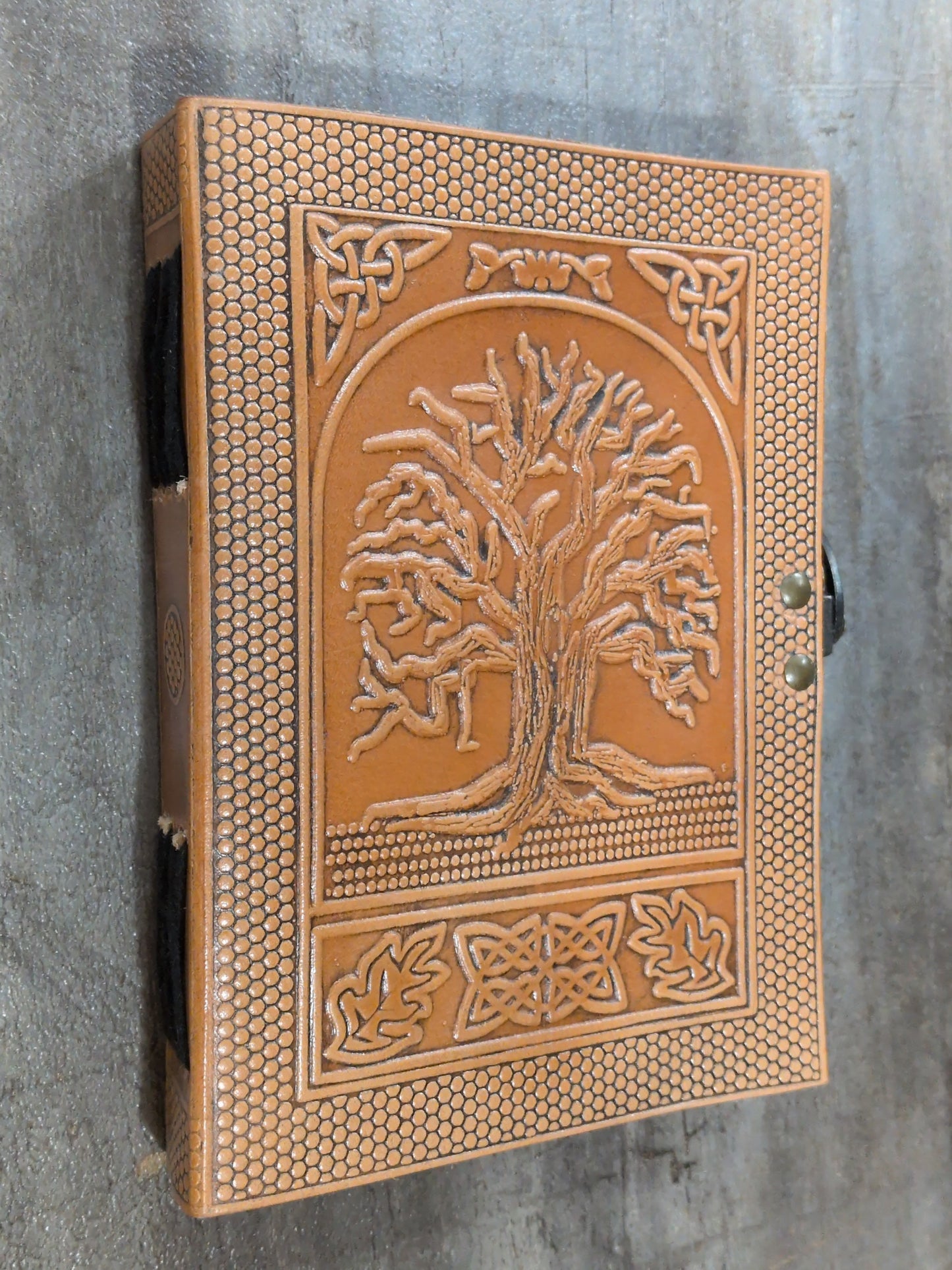 Tree of Life Light tone Leather Journal 5x7