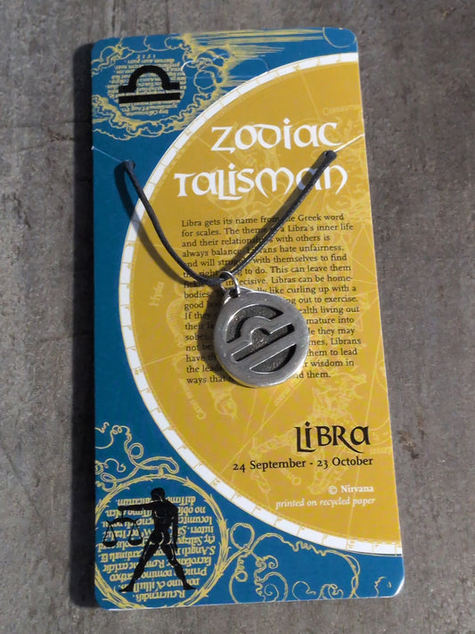 Zodiac Talisman Libra Pewter Amulet