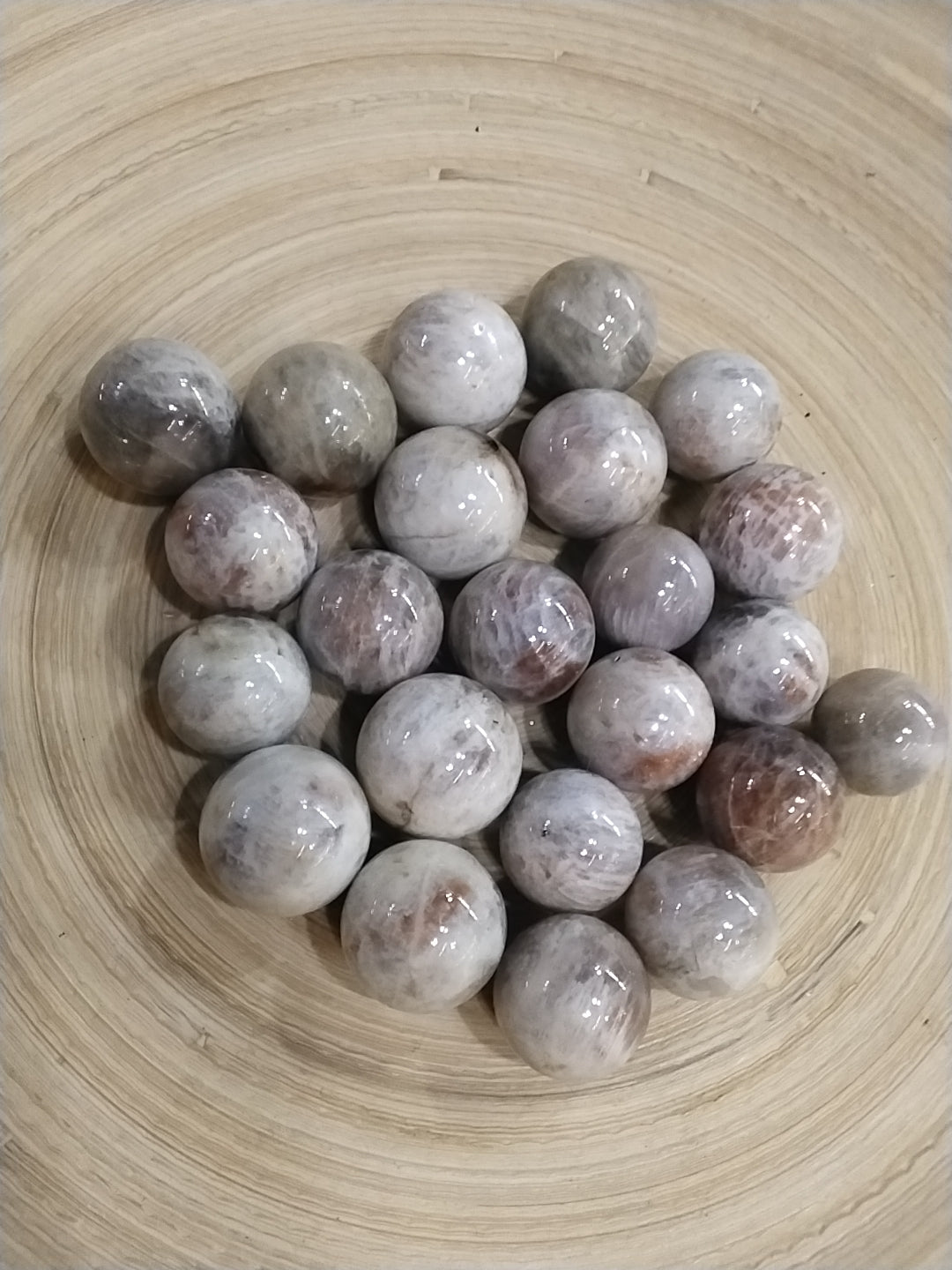 20mm God & Goddess stone / Moonstone & Sunstone sphere