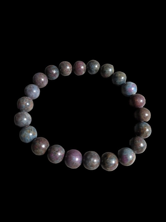 8mm round bead Bracelet Ruby Sapphire
