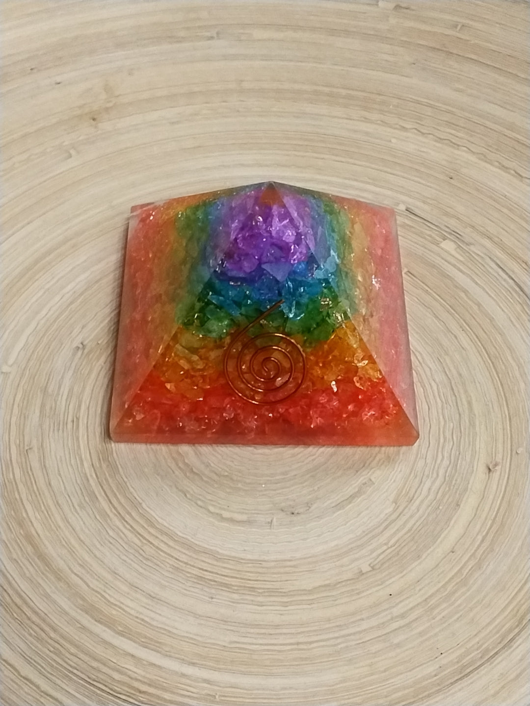 Large Rainbow Pyramid w/ Sacred Spiral