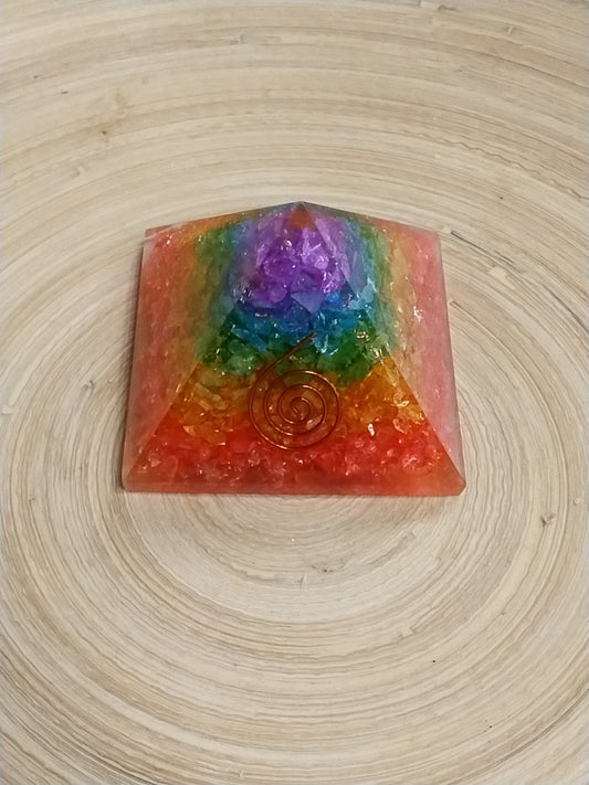 Large Rainbow Pyramid w/ Sacred Spiral