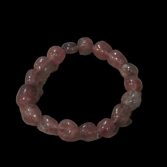 Strawberry Quartz Nugget Bracelet