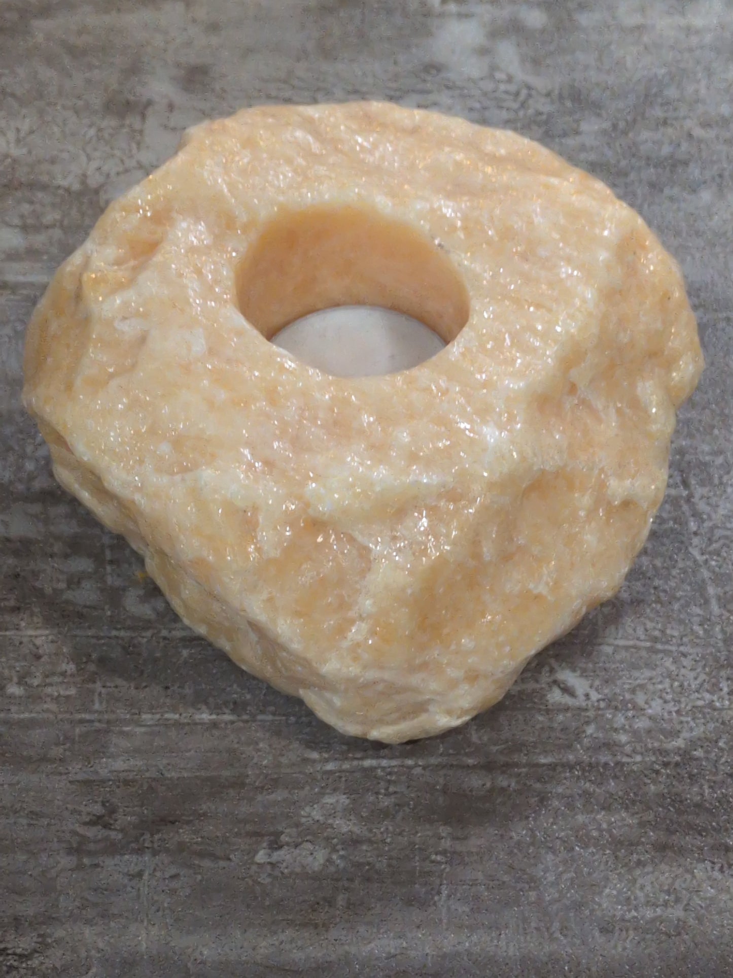 Orange Calcite Tea light holder