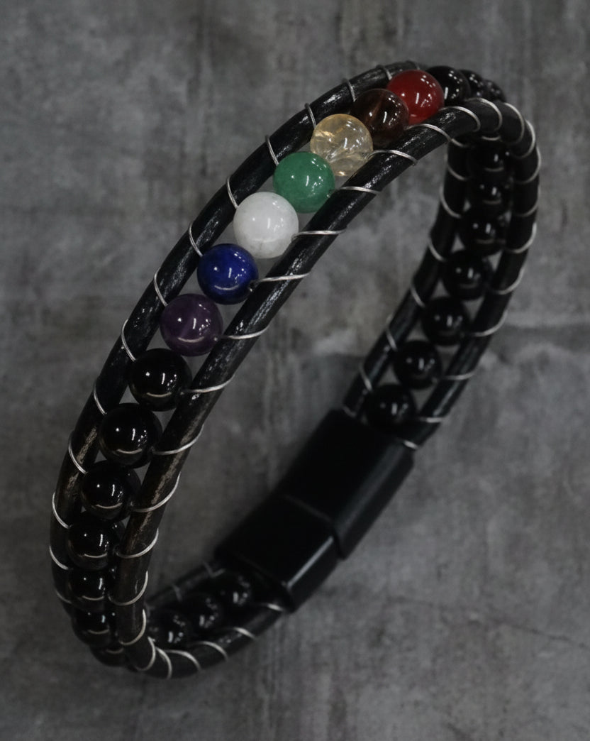 Fitted Gemstone Magnetic Clip Bracelet