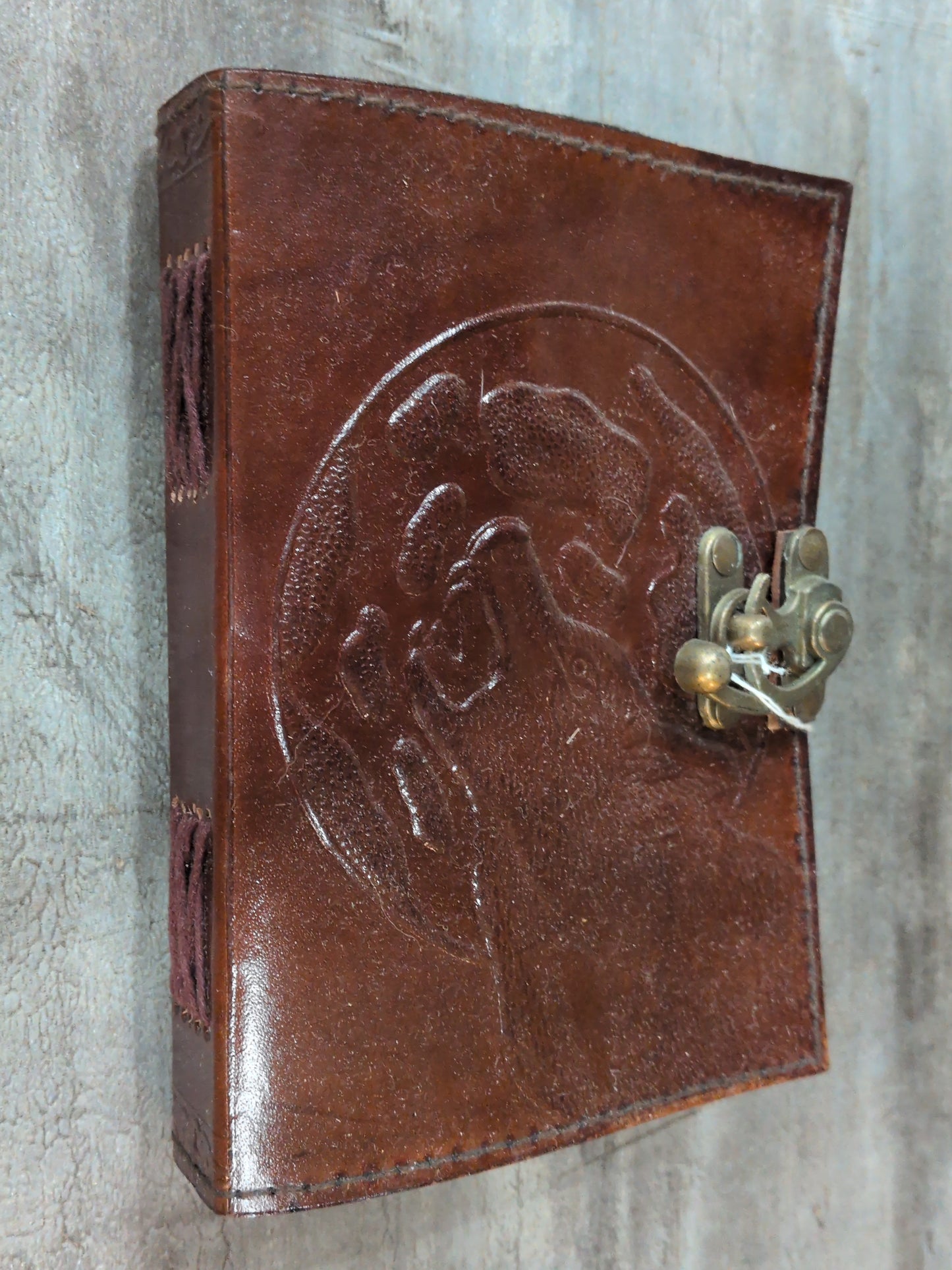 Wolf Howling at the Moon Leather Journal 5x7