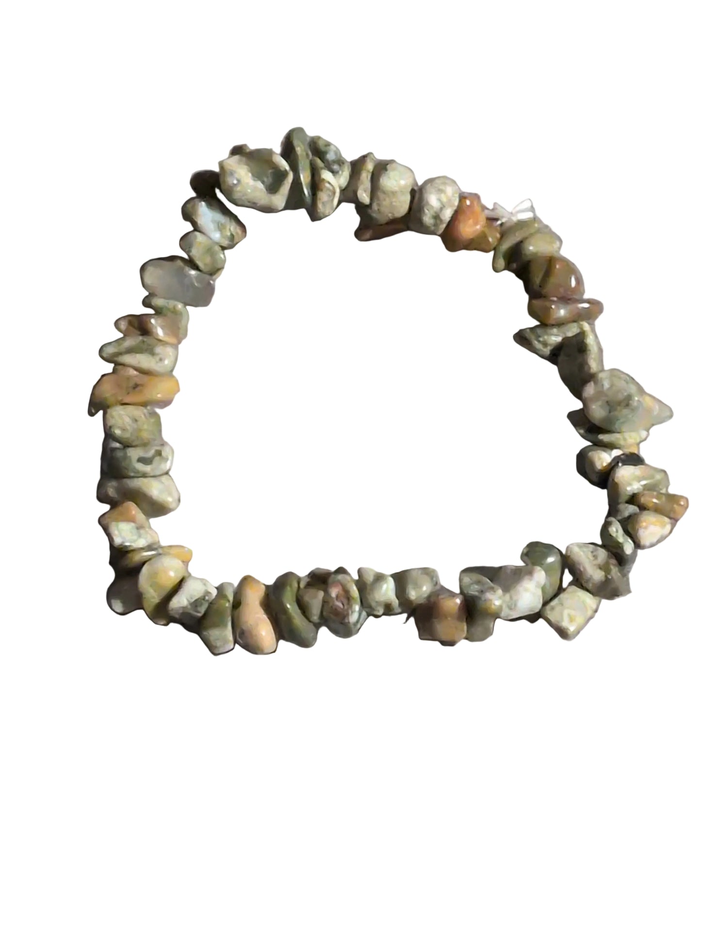 Elastic Chips Bracelet - Forest Jasper