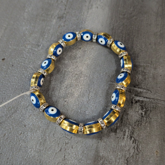 Gold metal Evil eye bracelet