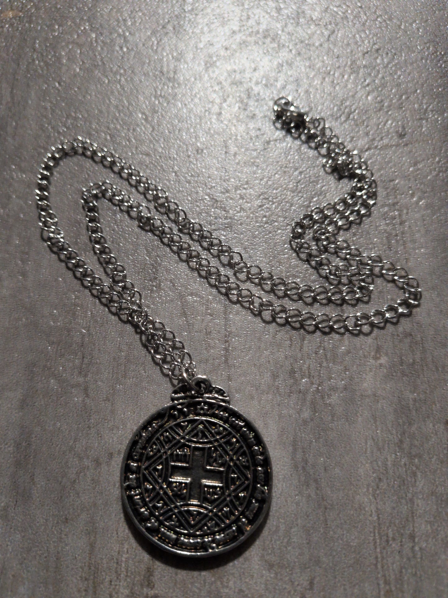 Pentacle of Love Pewter Pendant w/ Chain