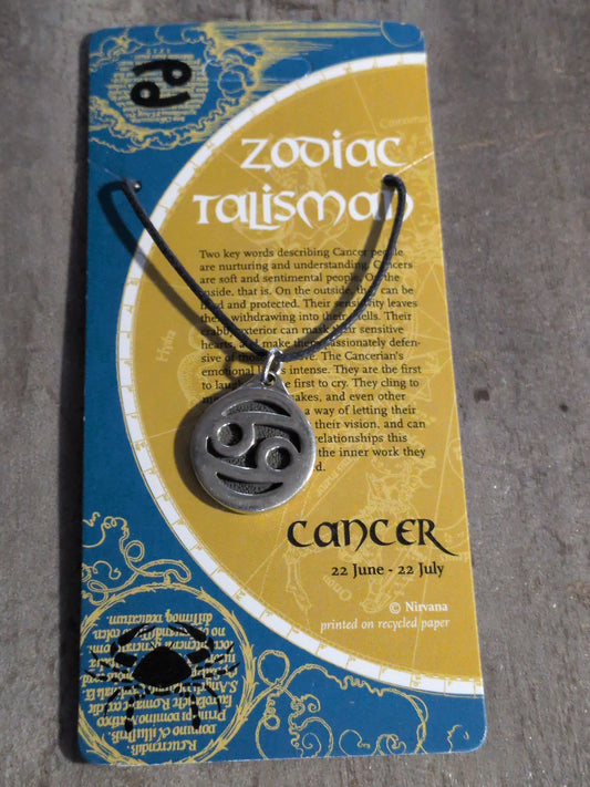 Zodiac Talisman Cancer Pewter Amulet