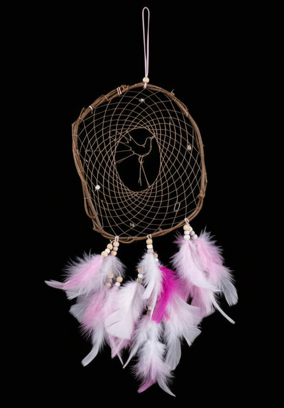 Large Dream Catcher w/ Dyed Feathers