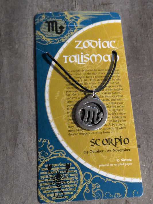 Zodiac Talisman Scorpio Pewter Amulet