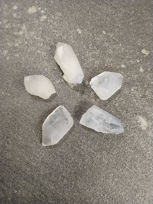 Dumortierite Quartz crystal Point