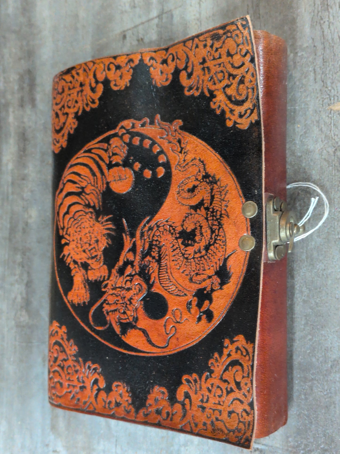 Tiger & Dragon Yin Yang Leather Journal 5x7