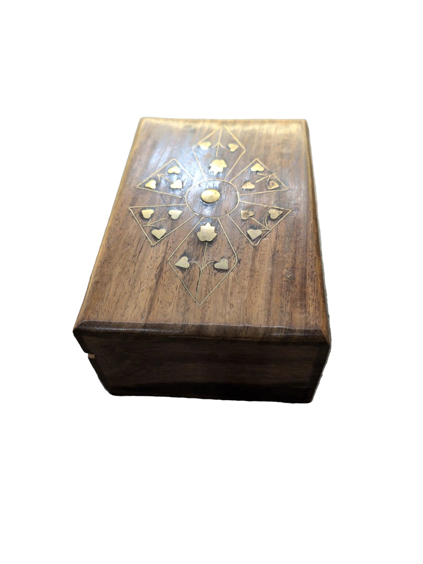 Brass inlay wood box