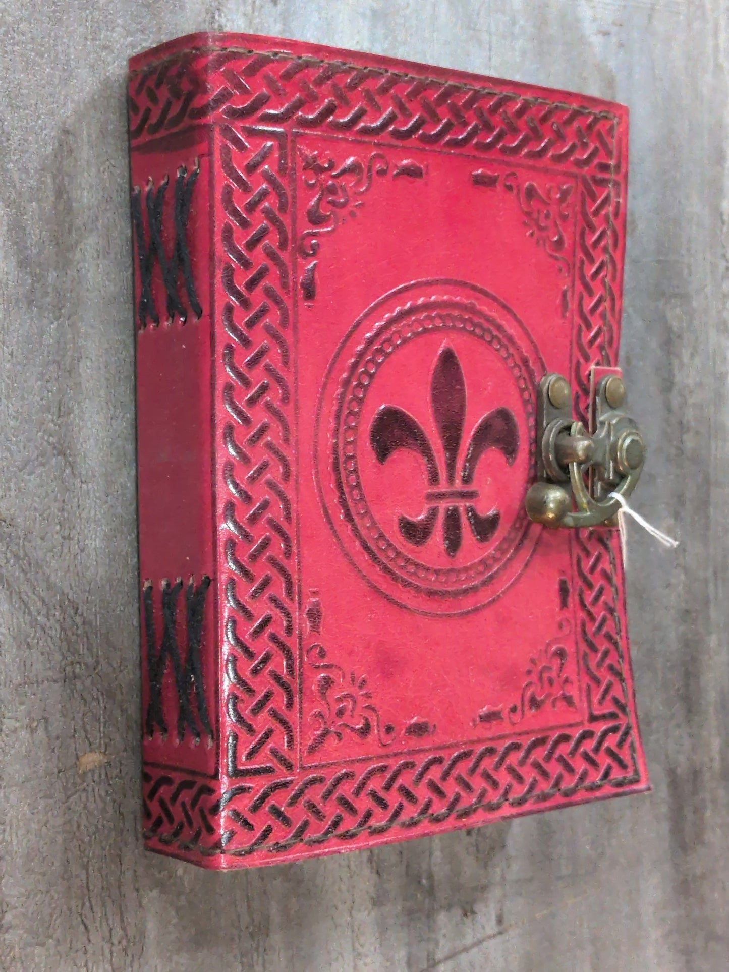 Fluer de Le Red Leather Journal 5x7