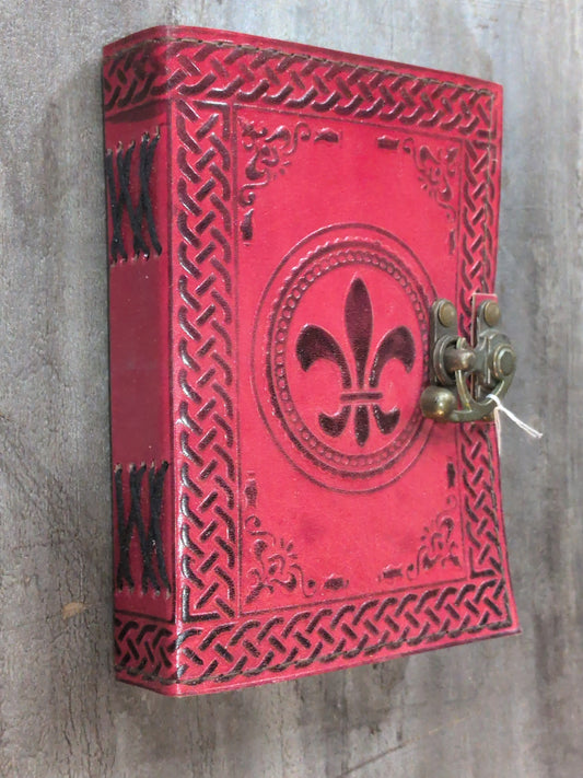Fluer de Le Red Leather Journal 5x7