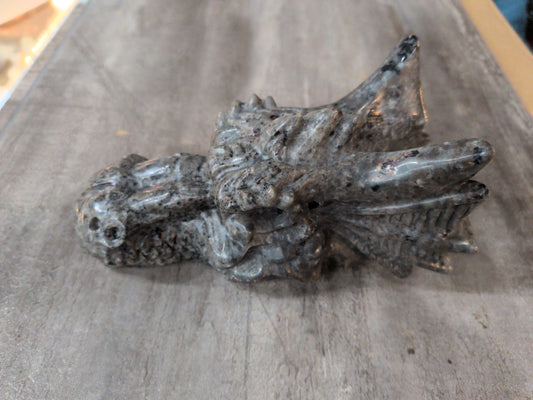 Yooperlite/ Emberlite Carved Dragons Head- Florescent/ Uv reactive