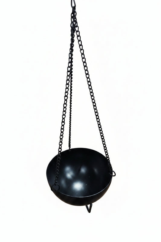 5 ½" Black Hanging Metal Cauldron.
