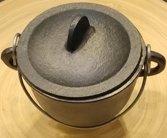 Large Pewter Cast Iron Cauldron