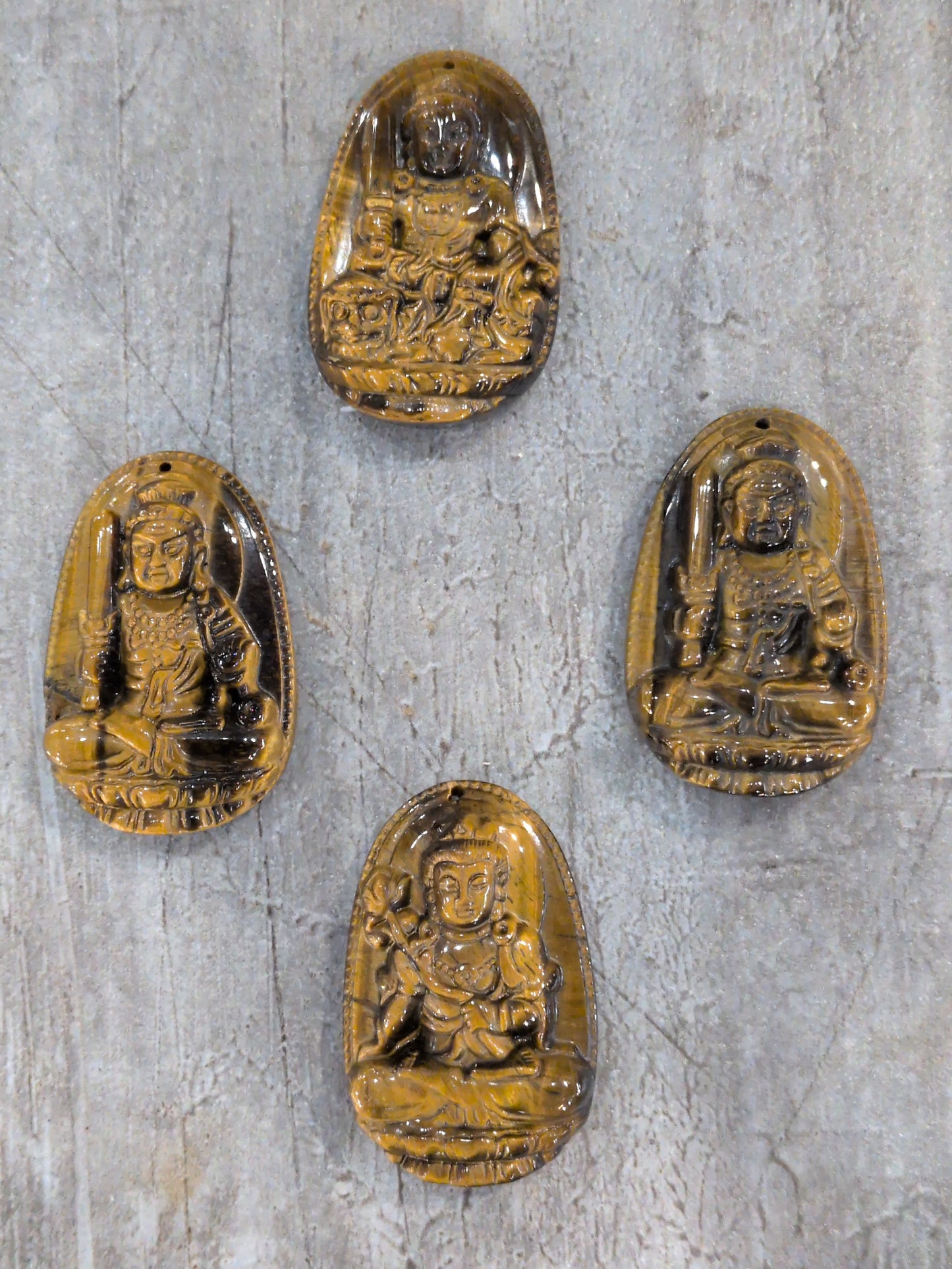 Tiger eye Buddha carved stone