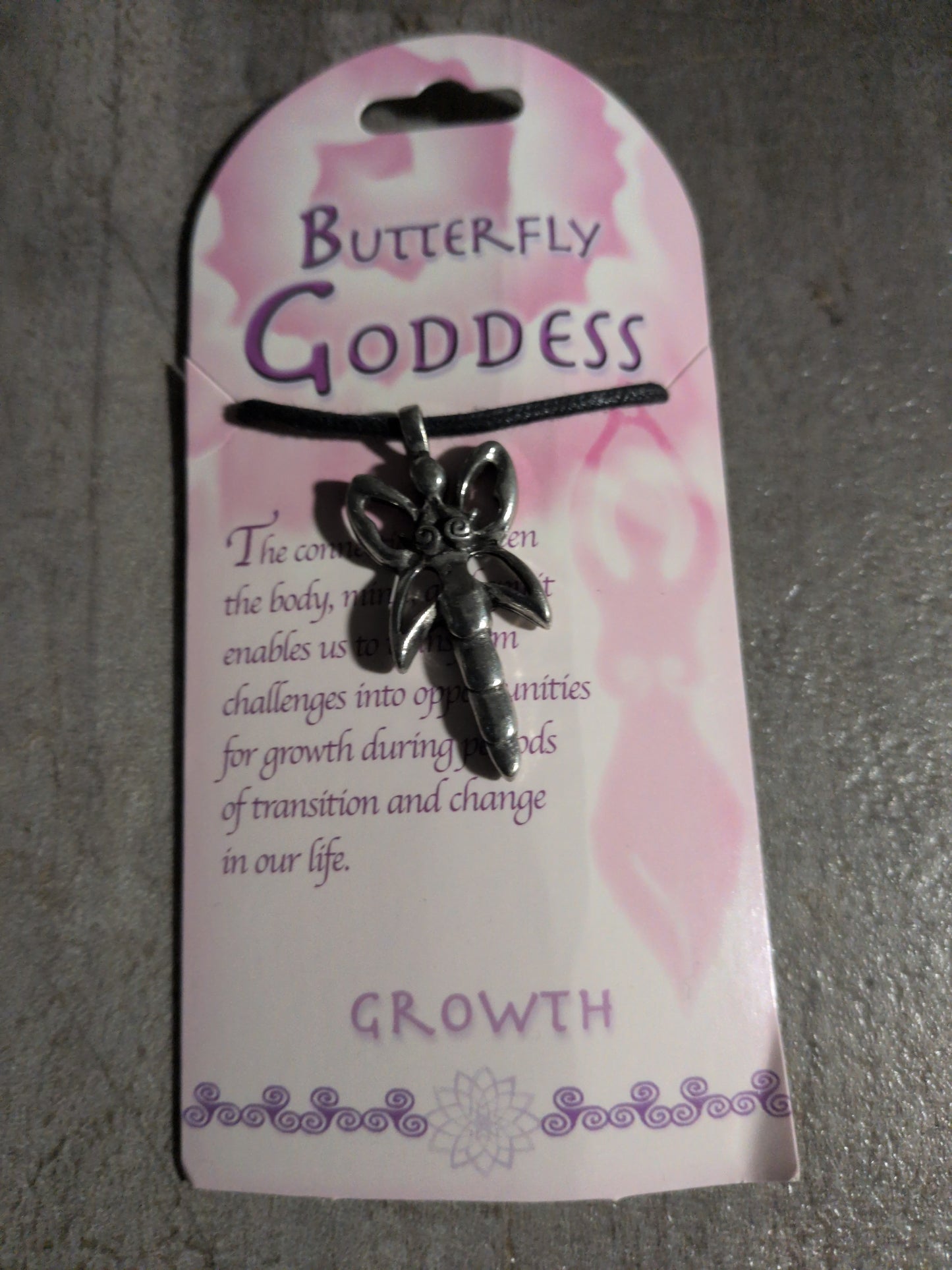 Faces of the Goddess Butterfly Goddess Pewter Pendant